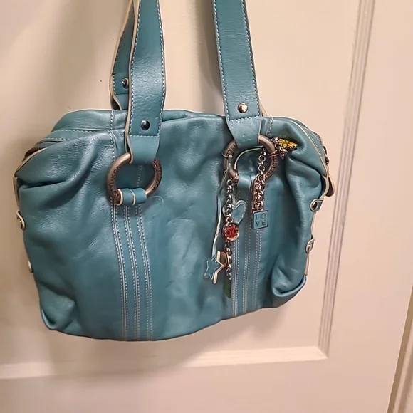 Elliott Lucca Charmed Turquoise Shoulder Handbag NWT - Picture 2 of 5